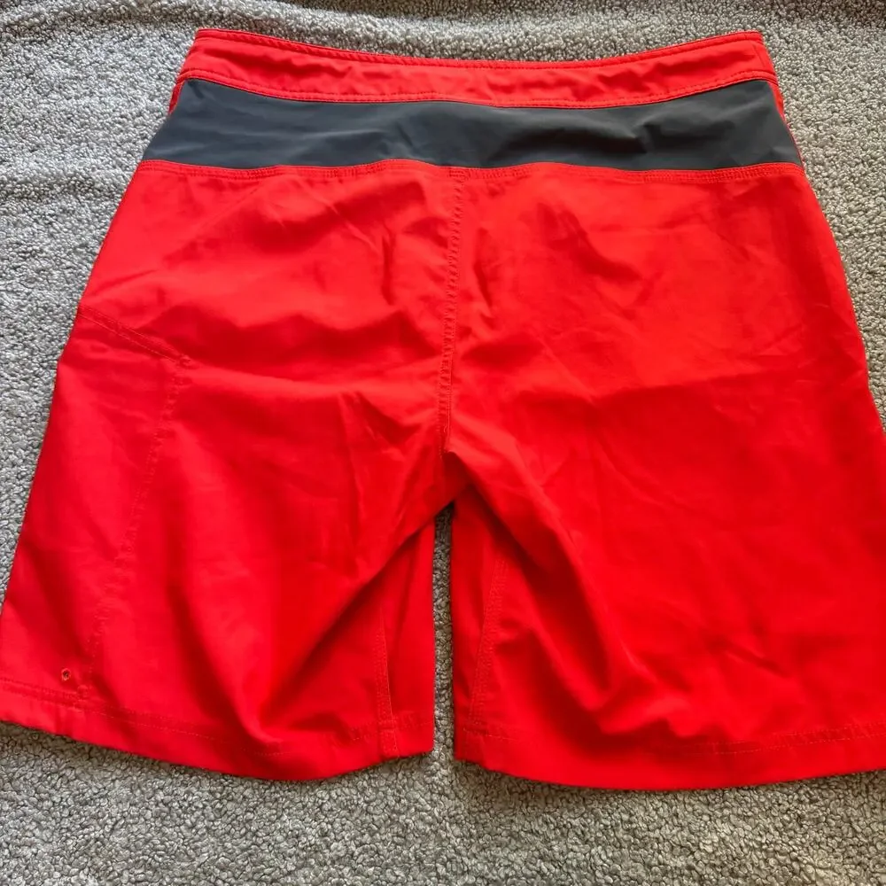 The North Face Men’s Red 10” Boardshorts Swim Trunks Shorts Drawstring Size 36